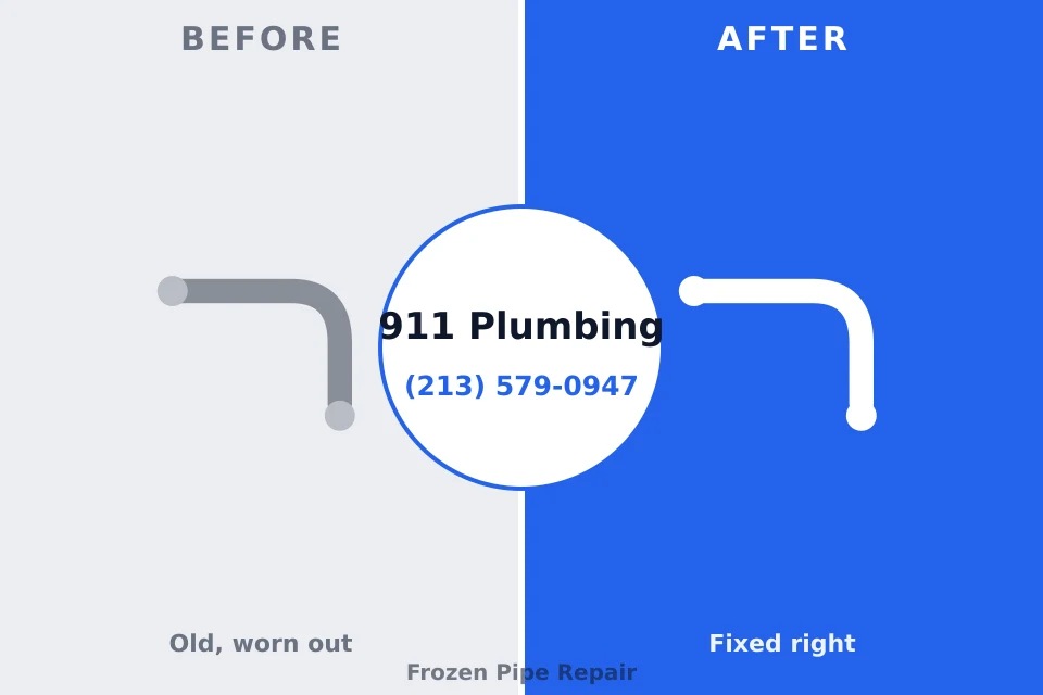 Before and after: plumbing repair Bartonsville, MD
